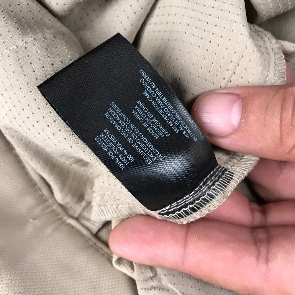Banana Republic Flat Front Pant Mens 32x34 Tan Golf Trousers Polyester  NEW NWT